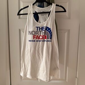 The North Face White Racerback Tank Top Large